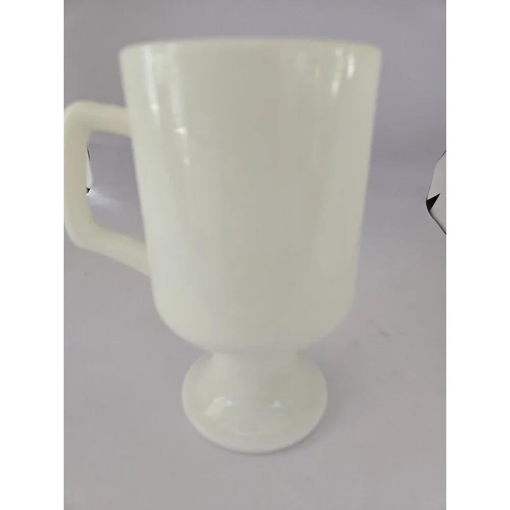 RARE Vintage McDonald's Sunshine White Milk Glass Pedestal Footed Mug